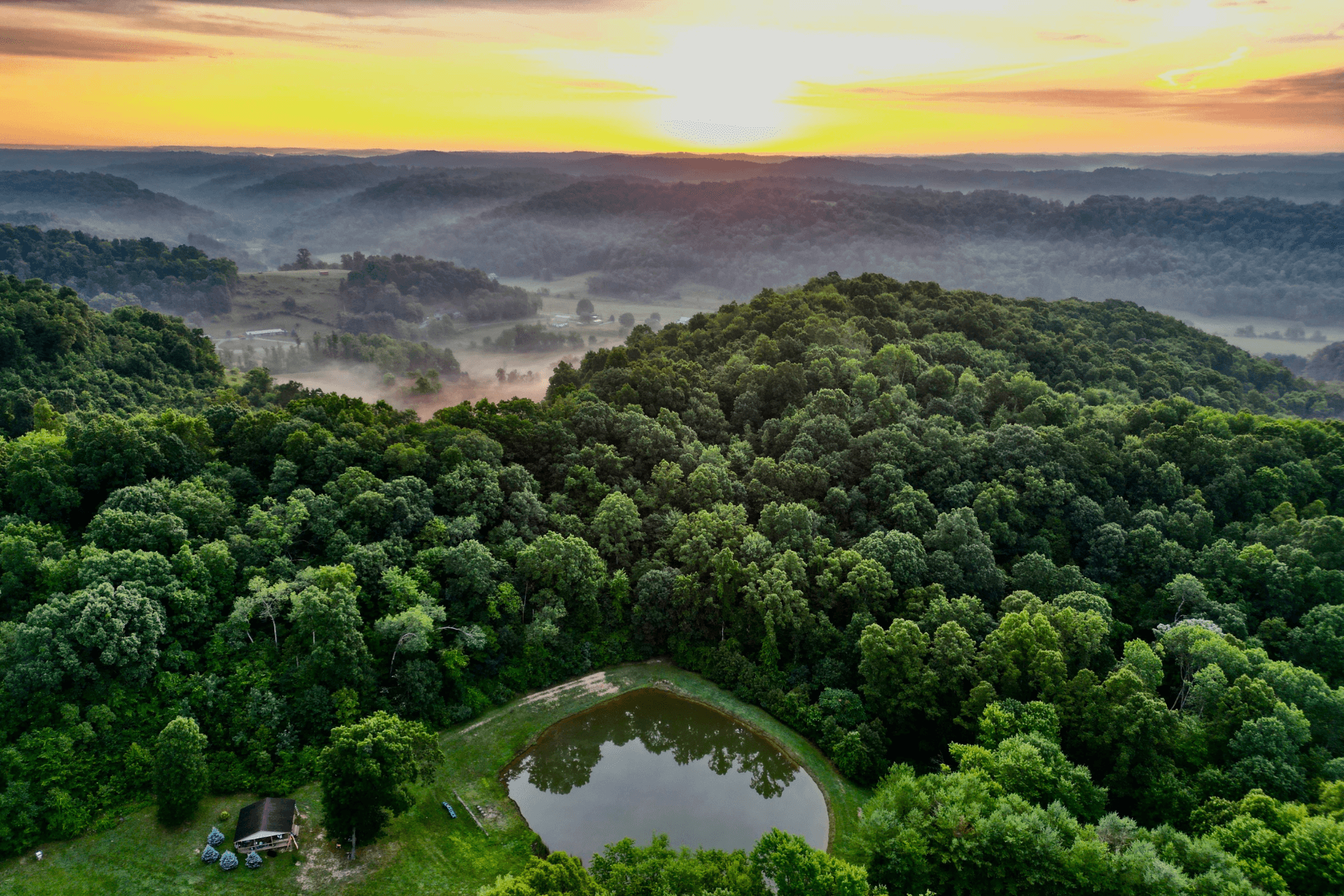 Drone View Foothills