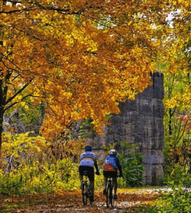 Bikers on the Little Beaver Creek Greenway Trail